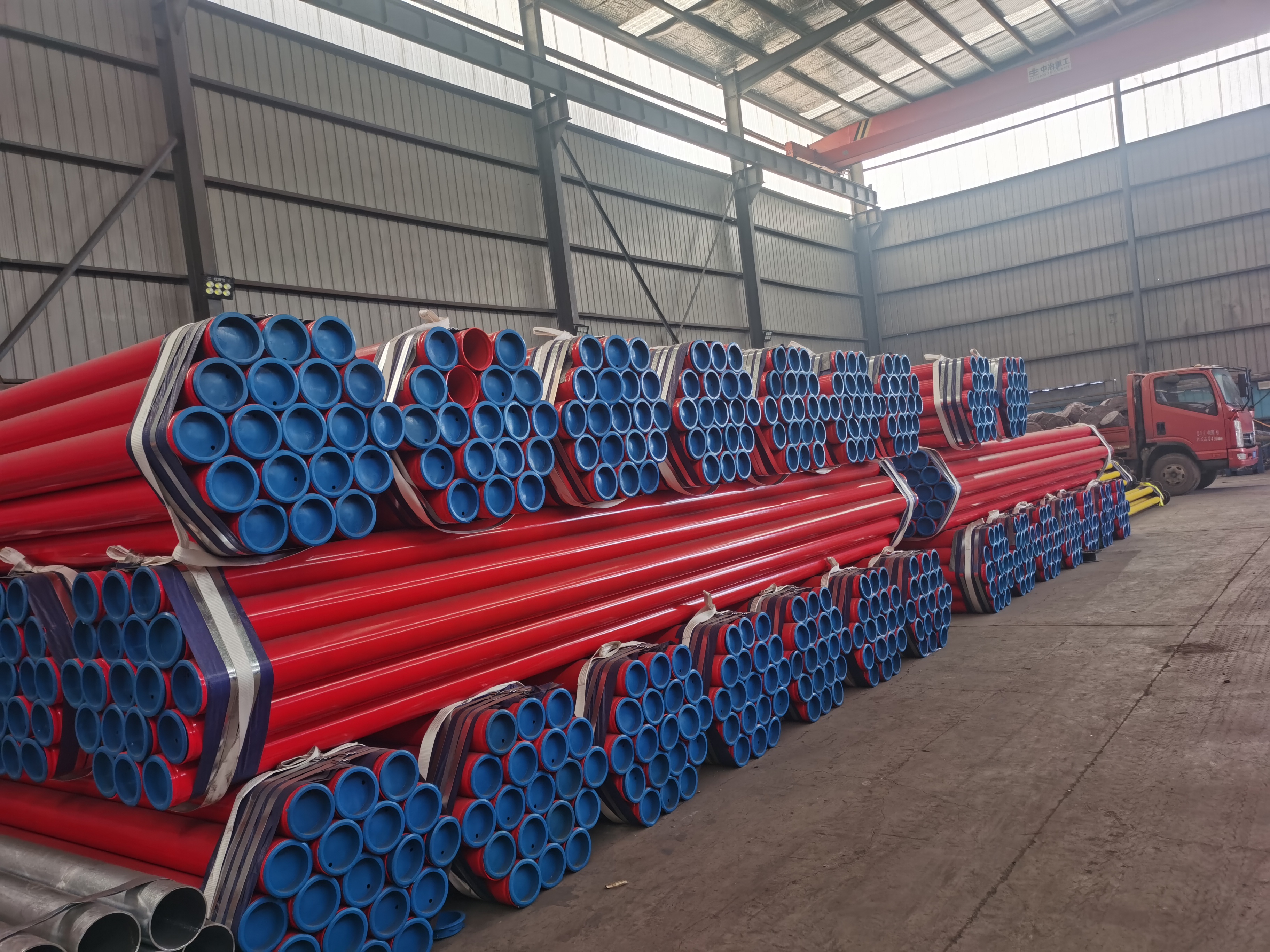 Red Epoxy Coated Fire Pipe
