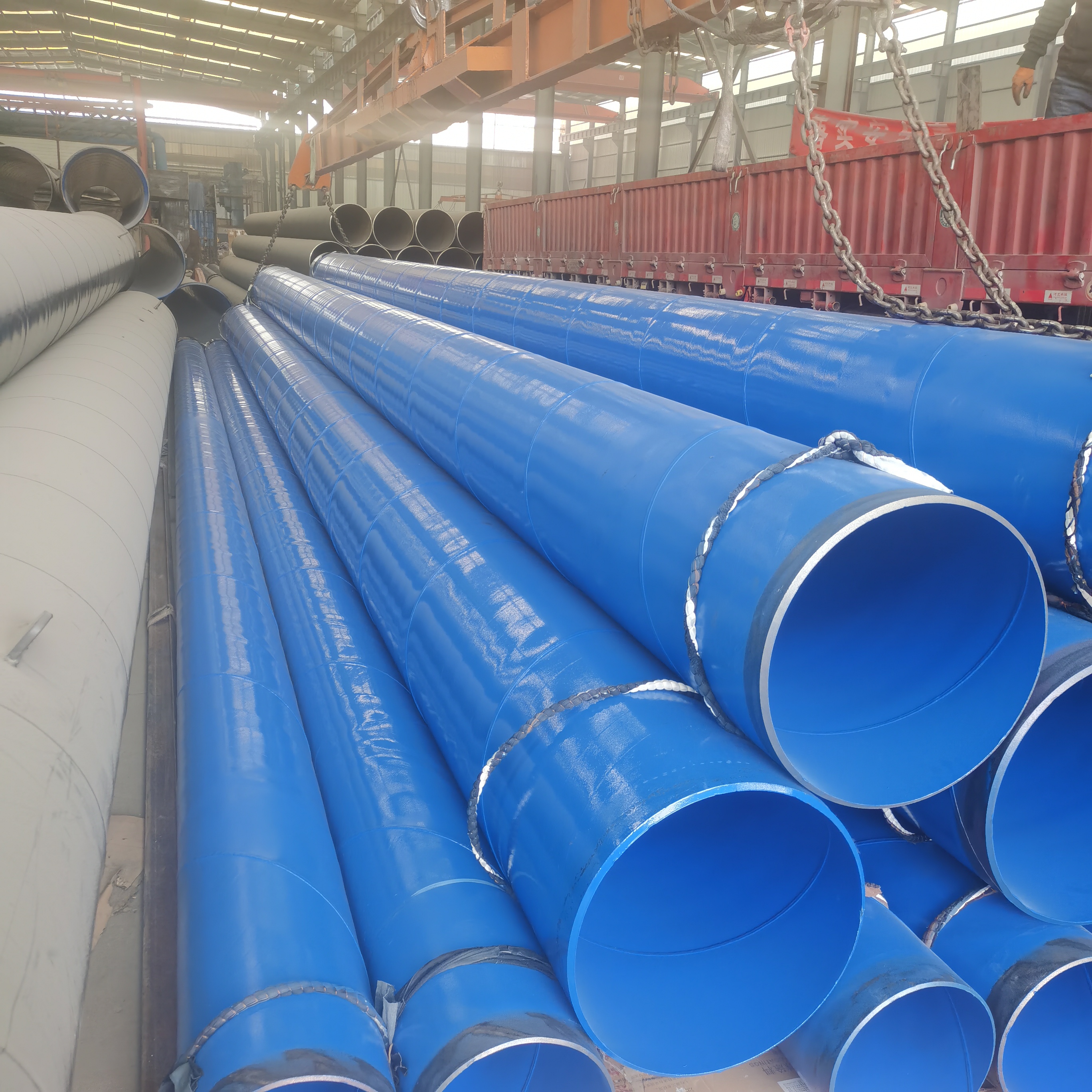 Blue Epoxy Coated Water Pipe